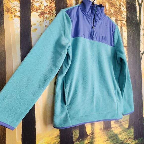 Billabong Womens M Medium Boundary Lite Fleece Half Zip Mock Neck Adventure - Picture 2 of 11